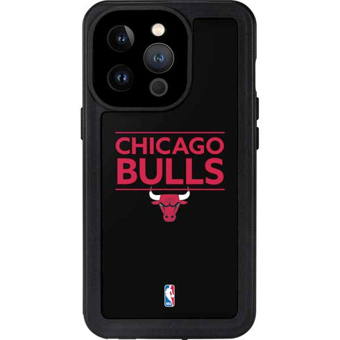 NBA Chicago Bulls Standard - Black iPhone 15 Pro Waterproof Case