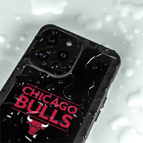 NBA Chicago Bulls Standard - Black iPhone 15 Pro Waterproof Case