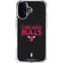 NBA Chicago Bulls Standard - Black iPhone 16 Clear Case