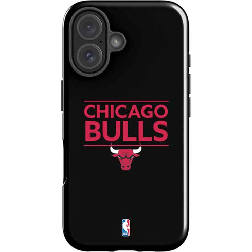 NBA Chicago Bulls Standard - Black iPhone 16 Impact Case