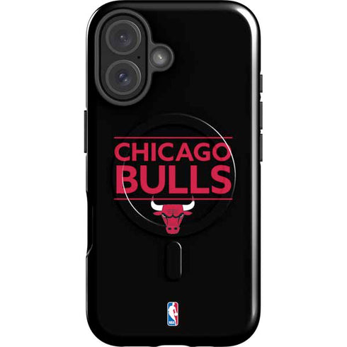 NBA Chicago Bulls Standard - Black iPhone 16 Magsafe Impact Case