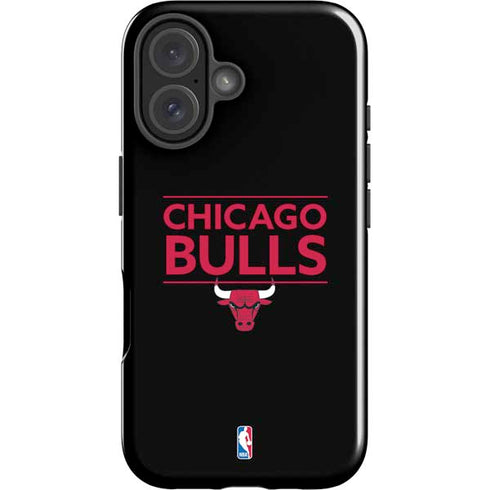 NBA Chicago Bulls Standard - Black iPhone 16 Plus Impact Case