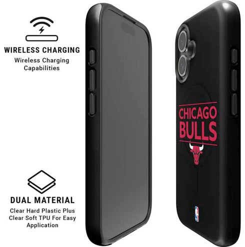 NBA Chicago Bulls Standard - Black iPhone 16 Plus Magsafe Impact Case