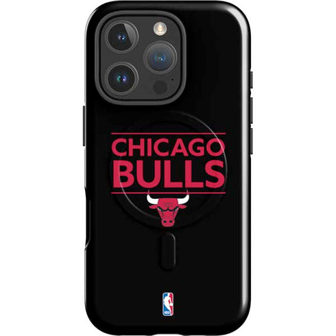 NBA Chicago Bulls Standard - Black iPhone 16 Pro Magsafe Impact Case
