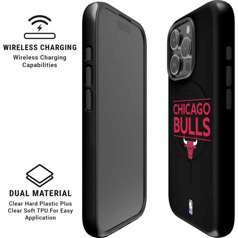 NBA Chicago Bulls Standard - Black iPhone 16 Pro Magsafe Impact Case