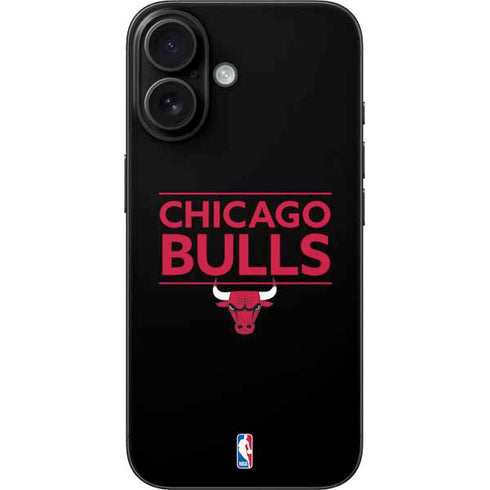NBA Chicago Bulls Standard - Black iPhone 16 Skin
