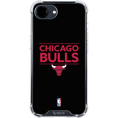NBA Chicago Bulls Standard - Black iPhone 16e Clear Case