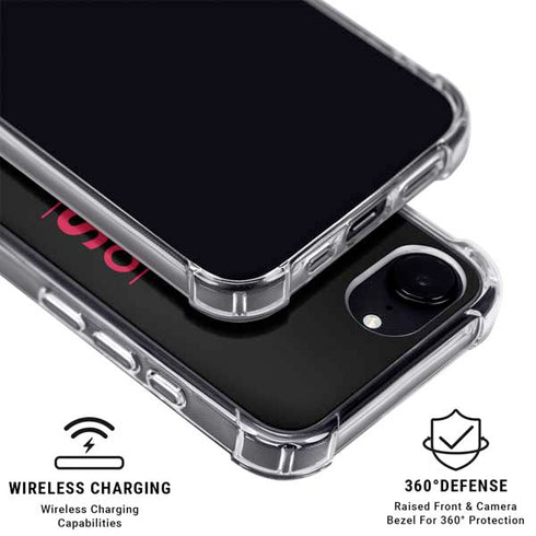NBA Chicago Bulls Standard - Black iPhone 16e Clear Case