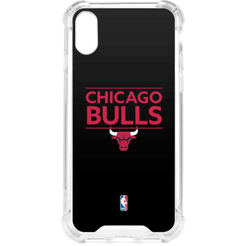 NBA Chicago Bulls Standard - Black iPhone XS Clear Case