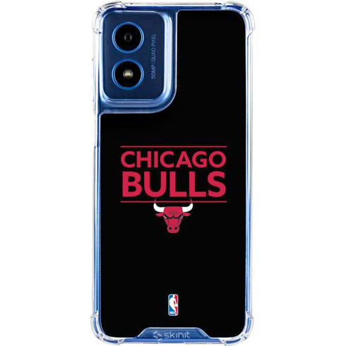 NBA Chicago Bulls Standard - Black Moto G 5G (2024) Clear Case