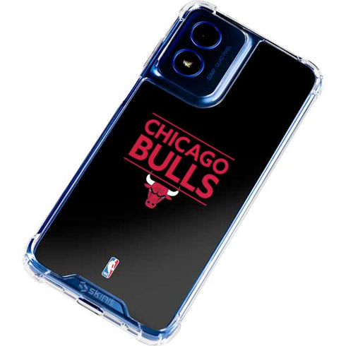 NBA Chicago Bulls Standard - Black Moto G Play 4G (2024) Clear Case