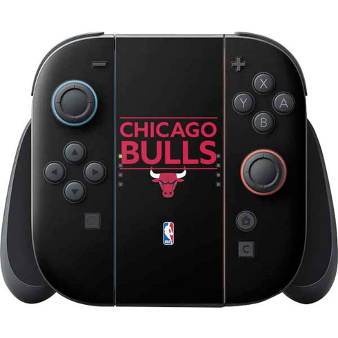 NBA Chicago Bulls Standard - Black Nintendo Switch 2 (2025) Joy-Con Controller Skin