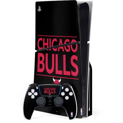 NBA Chicago Bulls Standard - Black PlayStation PS5 Skins