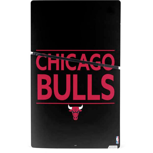 NBA Chicago Bulls Standard - Black PS5 Slim Digital Edition Console Skin