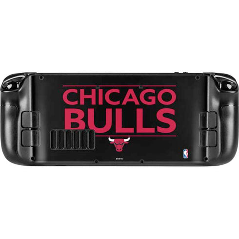 NBA Chicago Bulls Standard - Black Steam Deck Handheld Gaming Computer Skin