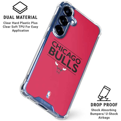 NBA Chicago Bulls Standard - Red Galaxy S25 Clear Case