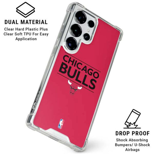 NBA Chicago Bulls Standard - Red Galaxy S25 Ultra Clear Case