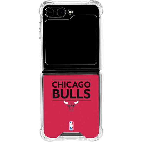 NBA Chicago Bulls Standard - Red Galaxy Z Flip6 Clear Case
