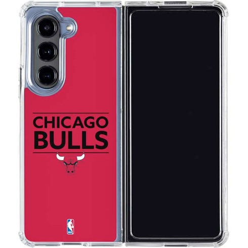 NBA Chicago Bulls Standard - Red Galaxy Z Fold5 5G Clear Case