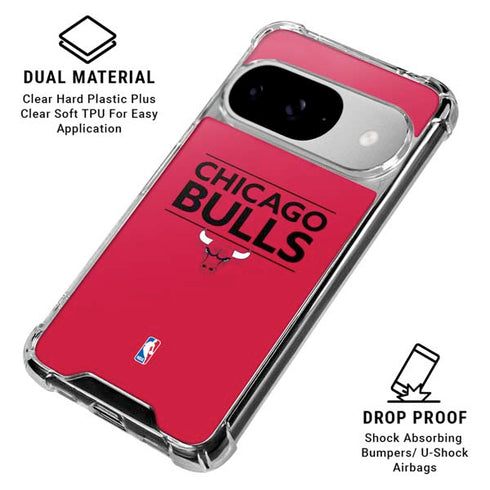 NBA Chicago Bulls Standard - Red Google Pixel 10 Clear Case