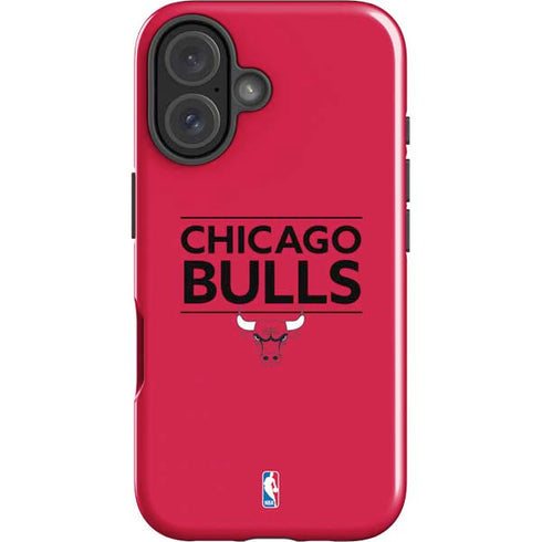 NBA Chicago Bulls Standard - Red iPhone 16 Impact Case