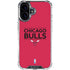 NBA Chicago Bulls Standard - Red iPhone 16 Plus Clear Case
