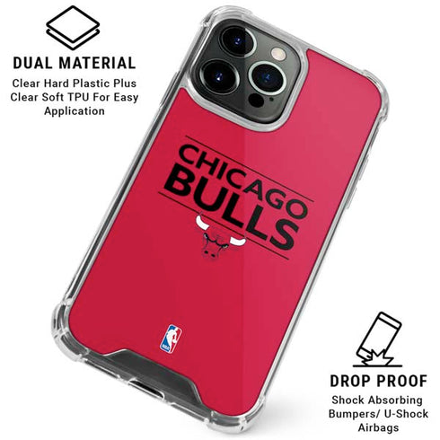 NBA Chicago Bulls Standard - Red iPhone 16 Pro Max Clear Case