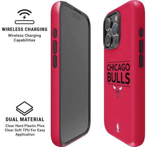 NBA Chicago Bulls Standard - Red iPhone 16 Pro Max Magsafe Impact Case