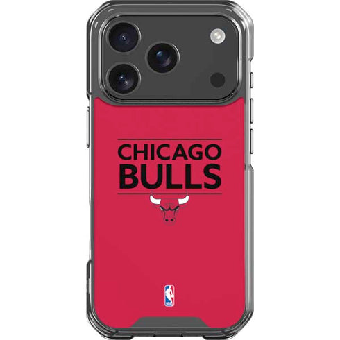 NBA Chicago Bulls Standard - Red iPhone 18 Pro Clear Case