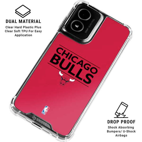 NBA Chicago Bulls Standard - Red Moto G Power 5G (2024) Clear Case