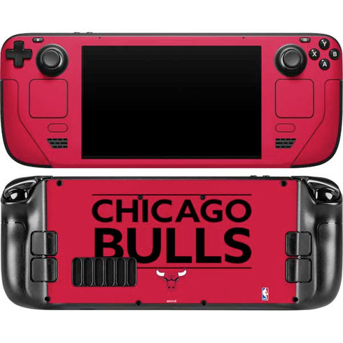 NBA Chicago Bulls Standard - Red Steam Deck Handheld Gaming Computer OLED Skin