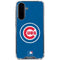 MLB Chicago Cubs - Solid Distressed Galaxy A36 5G Clear Case