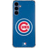 MLB Chicago Cubs - Solid Distressed Galaxy A55 5G Clear Case