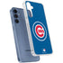 MLB Chicago Cubs - Solid Distressed Galaxy A55 5G Clear Case