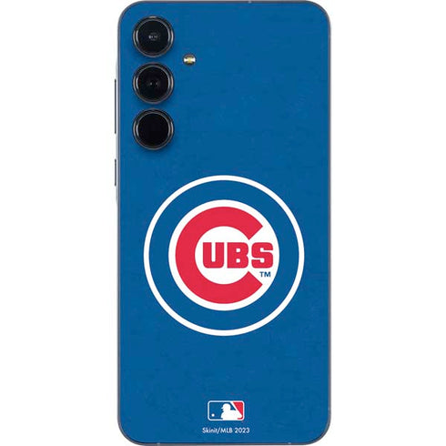 MLB Chicago Cubs - Solid Distressed Galaxy A55 5G Skin