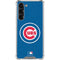 MLB Chicago Cubs - Solid Distressed Galaxy S24 FE Clear Case