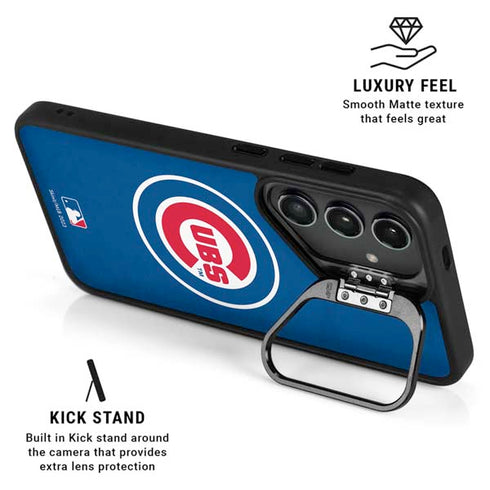 MLB Chicago Cubs - Solid Distressed Galaxy S25 Kickstand Case