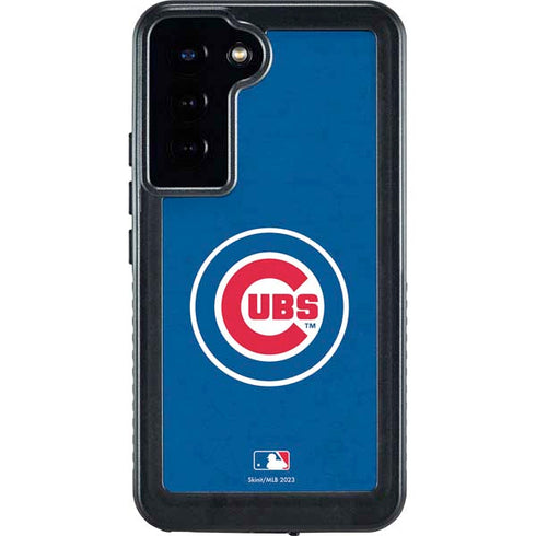 MLB Chicago Cubs - Solid Distressed Galaxy S24 Plus Waterproof Case