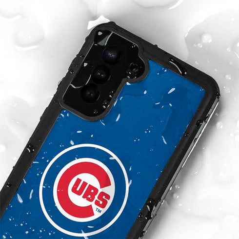 MLB Chicago Cubs - Solid Distressed Galaxy S24 Plus Waterproof Case