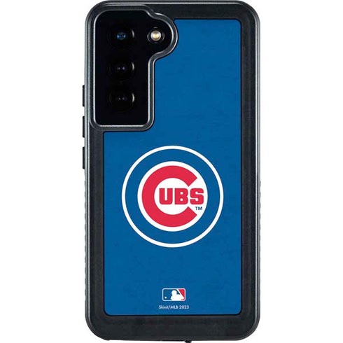 MLB Chicago Cubs - Solid Distressed Galaxy S24 Waterproof Case