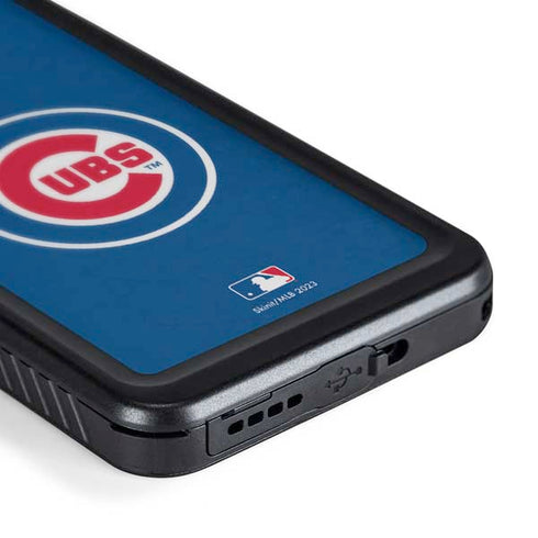 MLB Chicago Cubs - Solid Distressed Galaxy S24 Waterproof Case