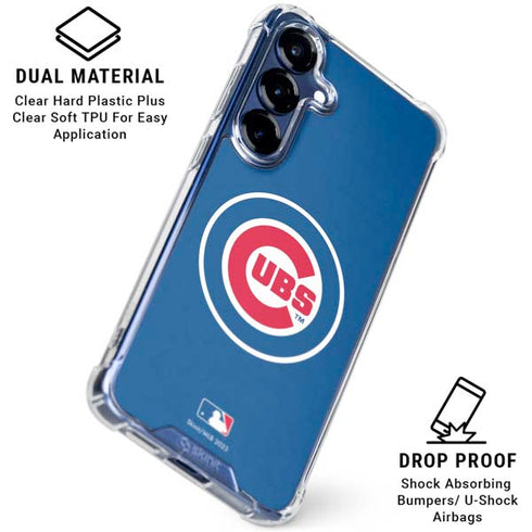 MLB Chicago Cubs - Solid Distressed Galaxy S25 Clear Case