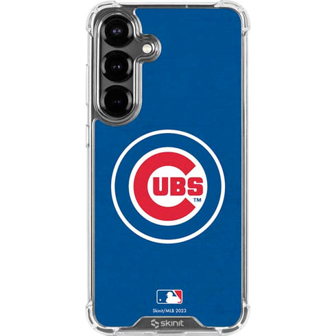 MLB Chicago Cubs - Solid Distressed Galaxy S26 Clear Case