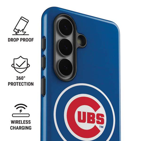 MLB Chicago Cubs - Solid Distressed Galaxy S26 Plus Impact Case