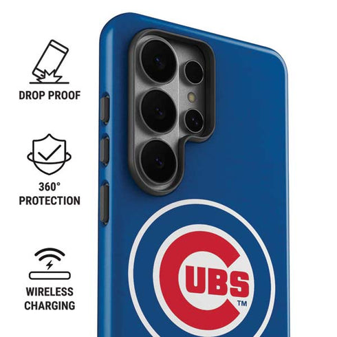 MLB Chicago Cubs - Solid Distressed Galaxy S26 Ultra Impact Case