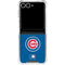 MLB Chicago Cubs - Solid Distressed Galaxy Z Flip7 Clear Case