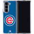 MLB Chicago Cubs - Solid Distressed Galaxy Z Fold5 5G Clear Case