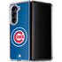 MLB Chicago Cubs - Solid Distressed Galaxy Z Fold5 5G Clear Case