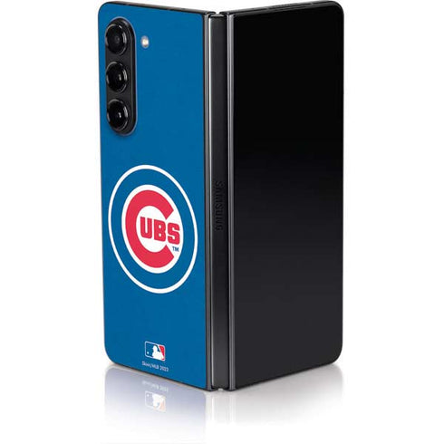 MLB Chicago Cubs - Solid Distressed Galaxy Z Fold5 5G Skin
