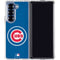 MLB Chicago Cubs - Solid Distressed Galaxy Z Fold6 Clear Case